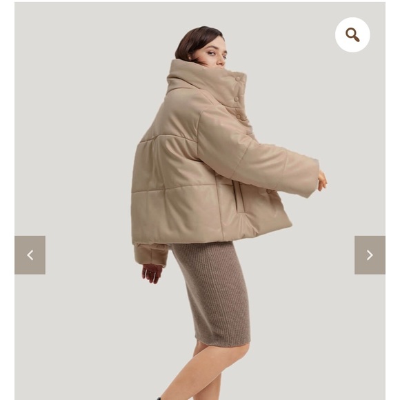 Gentle Herd Cropped Puffer size M (fits small)- Color Sand - Picture 2 of 6